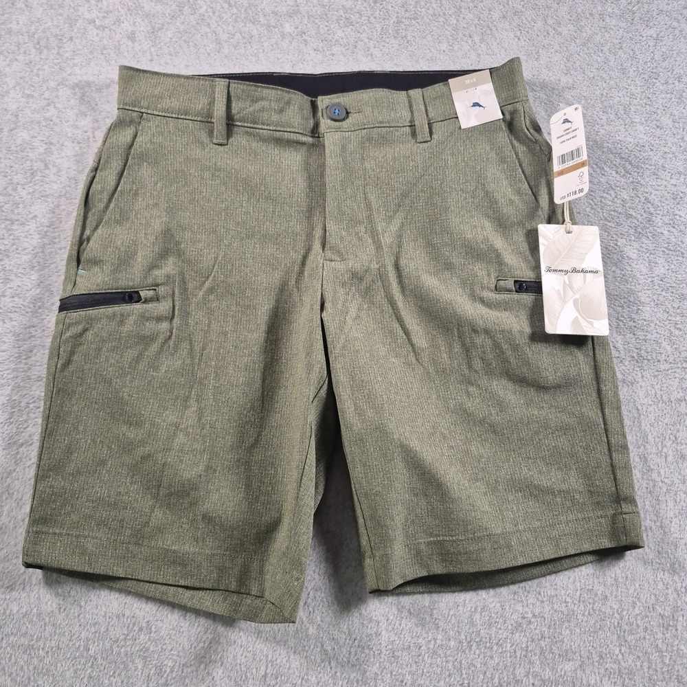 Tommy Bahama Bahama Coast Cargo 9" Shorts Mens 29 Palm Moss Green NWT